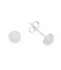 Boucles d'Oreilles Argent Demi Boule 6mm. Prix paire