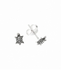 Boucles d'oreilles Argent Tortue de 6mm. Prix Paire