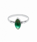 Bague Argent Malachite 10mm