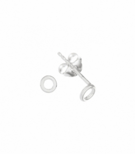 Boucles d'oreilles Argent Cercle 4mm. Prix Paire