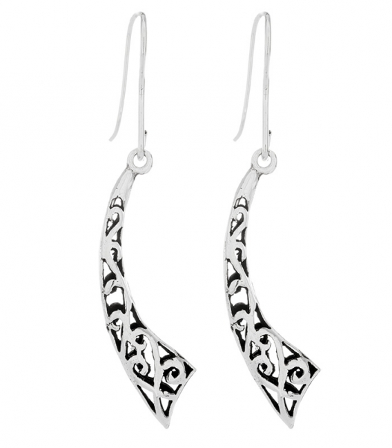 Boucles d'oreilles Argent Vielli 3,30 X 1,00cm Prix paire