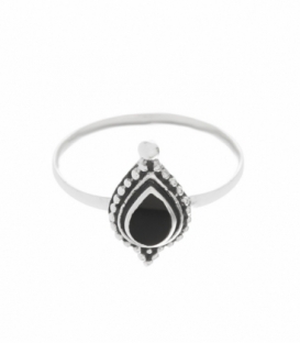 Bague Argent Onyx 14 X 8mm