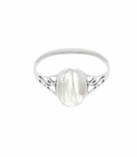 Bague Argent Nacre 11 X 8mm