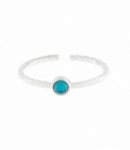 Bague Argent Ajustable Turquoise 4mm