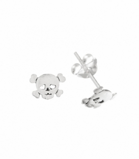 Pendiente Plata Calavera 6.1mm Precio Par