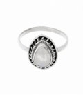 Bague Argent Pierre de Lune 14 X 10mm