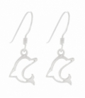 Boucles d'oreilles Argent Dauphin 10.5 X 10.5mm. Prix Pair