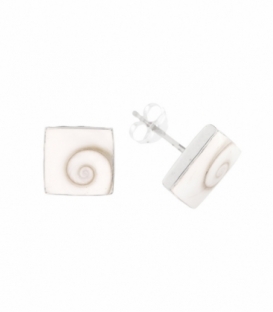 Boucles d'oreilles Argent Oeil de Shiva Carré Prix Paire