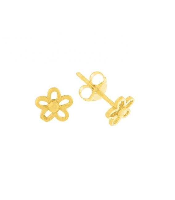 Boucles d'oreilles Argent Fleur 6.3mm Prix Paire