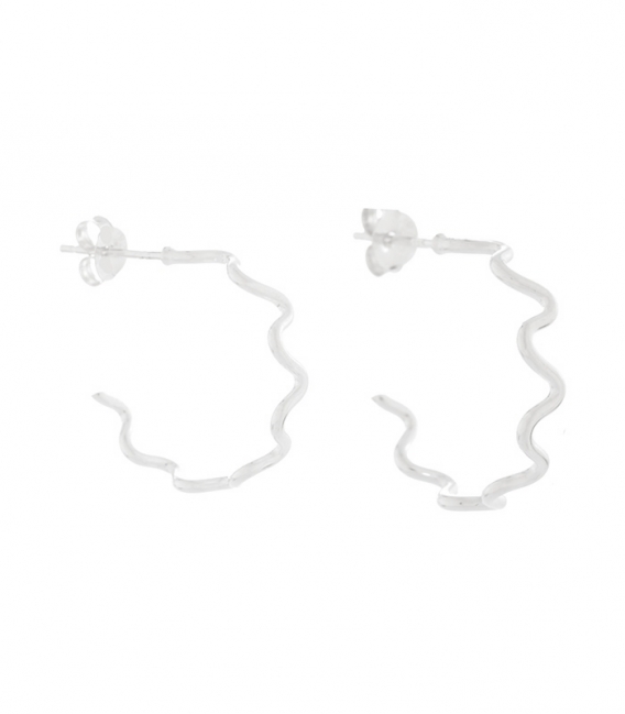 Boucles d'oreilles Argent Vagues 3.6mm Prix Paire