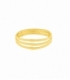 Bague Argent Lignes Recouvert d'Or 6mm