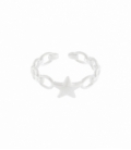 Bague Argent Etoile Maillons 7.6mm