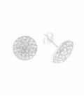 Boucles d’oreilles demi-boule 12mm Blanc