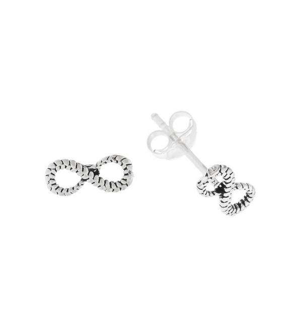 Boucles d'oreilles Argent Infini Sculpe 9mm Prix Paire