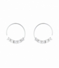 Anneau Piercing Argent 10mm avec Zircon (0.6mm) Prix Paire