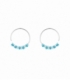 Aro Plata Piercing 10 X 0.6mm Circonita Azul Precio Par