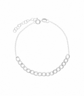 Pulsera Plata Eslabones 16+3cm