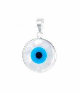 Pendentif Argent Mauvais Oeil 17.5mm