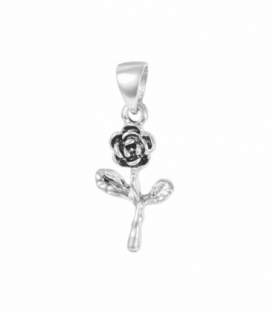 Pendentif Argent Rose 18mm