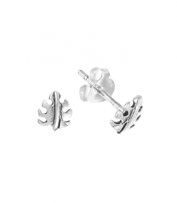 Boucles d'oreilles Argent Palme. Prix Paire