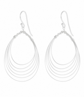 Boucles d'oreilles Argent Cercle Desing Prix Paire