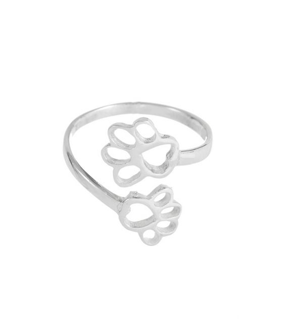 Bague Argent Empreintes de Chien