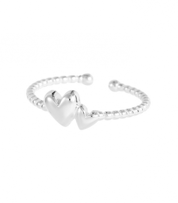 Anillo Plata Corazones 6mm