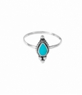 Bague Argent Turquoise Bali 13.6 X 6.4mm