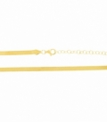 Cadena Plata Plana Magic 3.5mm 32+8cm Bañada Oro