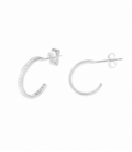 Boucles D'oreilles Créoles Argent Zirconium Prix Paire