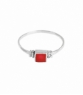 Anillo Coral Cuadrado