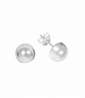 Boucles d'Oreilles Argent Demi Boule 8mm. Prix paire