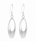 Boucles d'oreilles Argent Cercle Ovale 30mm Prix Paire