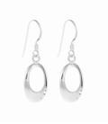 Boucles d'oreilles Argent Ovale 20mm Prix Paire