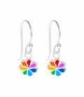 Boucles d'oreilles Fleur arc-en-ciel Prix Paire