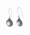 Boucles d'oreilles Vieil Argent Perle Prix Paire