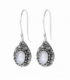 Boucles d'oreilles Argent Pierre de Lune Filigrane Prix Paire