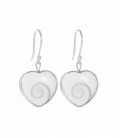 Boucle d'oreille Argent Coeur Oeil de Shiva Prix Paire