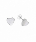 Boucles d'oreilles Argent Coeur Nacre Prix Paire