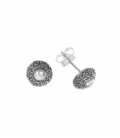 Boucle d'oreille Argent Bouton Filigrane Prix Paire