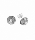 Boucle d'oreille Argent Bouton Filigrane Prix Paire