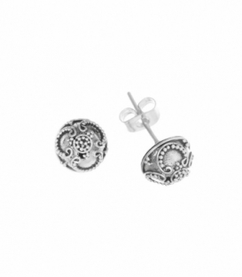 Boucle d'oreille Argent Bouton Filigrane Prix Paire