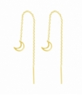 Boucles d'oreilles Chaîne Lune 8cm Recoubert Prix Paire