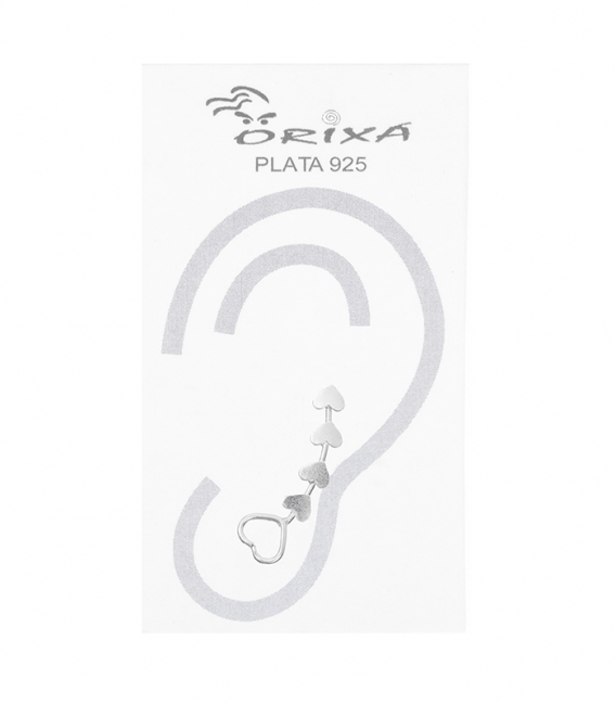 Boucles d'oreilles Argent Grimpeur Cœurs Prix Paire