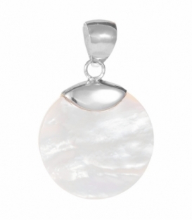 Pendentif Argent Nacre Cercle