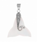 Pendentif Argent Queue de Baleine Nacre