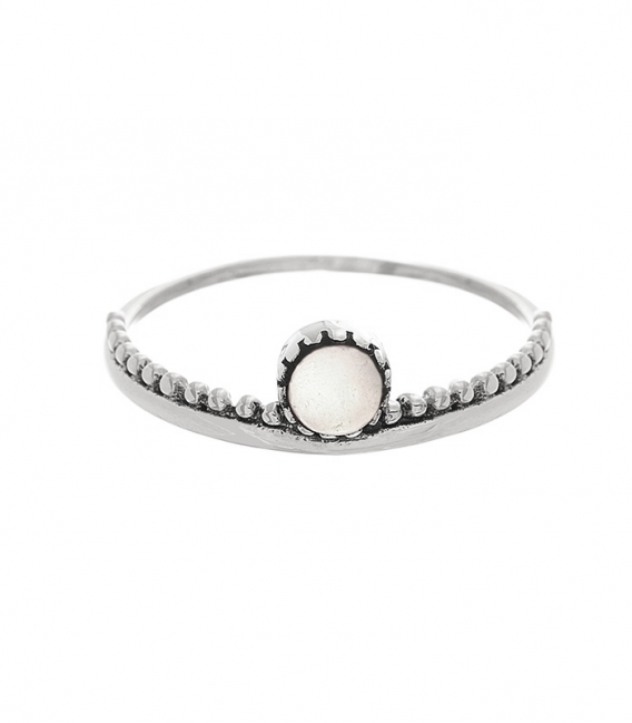 Bague Argent Pierre de Lune 5mm