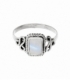 Bague Argent Pierre de Lune 9 X 8mm