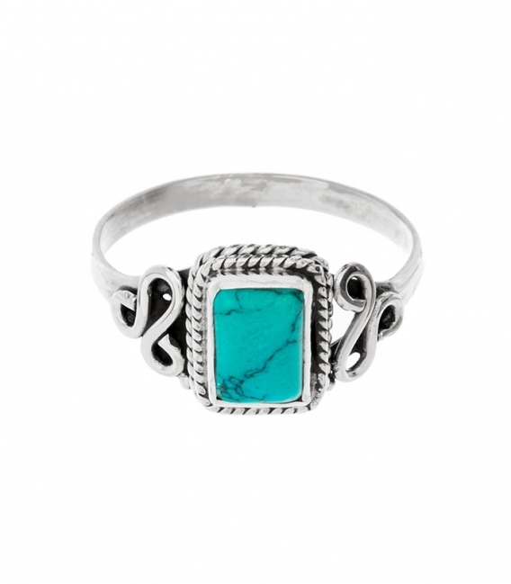 Bague Argent Turquoise 9 X 8mm