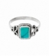 Bague Argent Turquoise 9 X 8mm